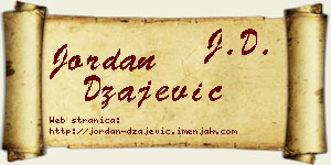 Jordan Džajević vizit kartica